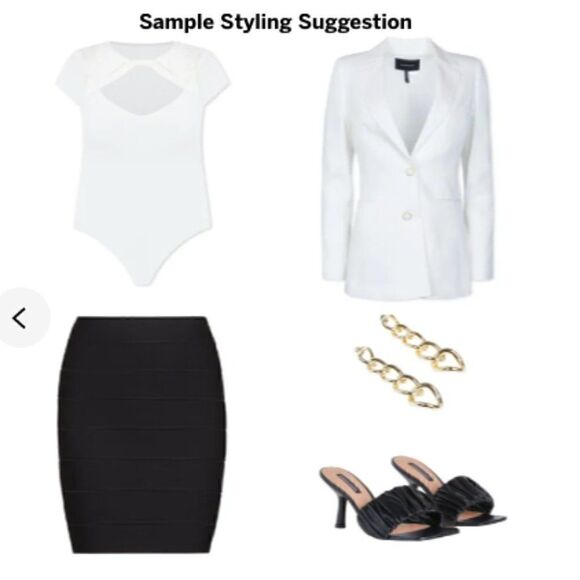 BCBGMAXARIZIA Simone Textured Power Skirt Size XS NWOT - Picture 10 of 11